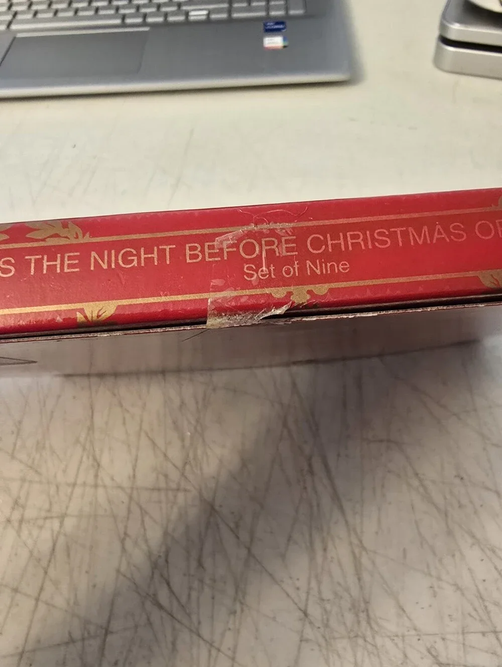 Vintage 1995 Twas the Night Before Christmas Pewter Ornaments Set of Nine